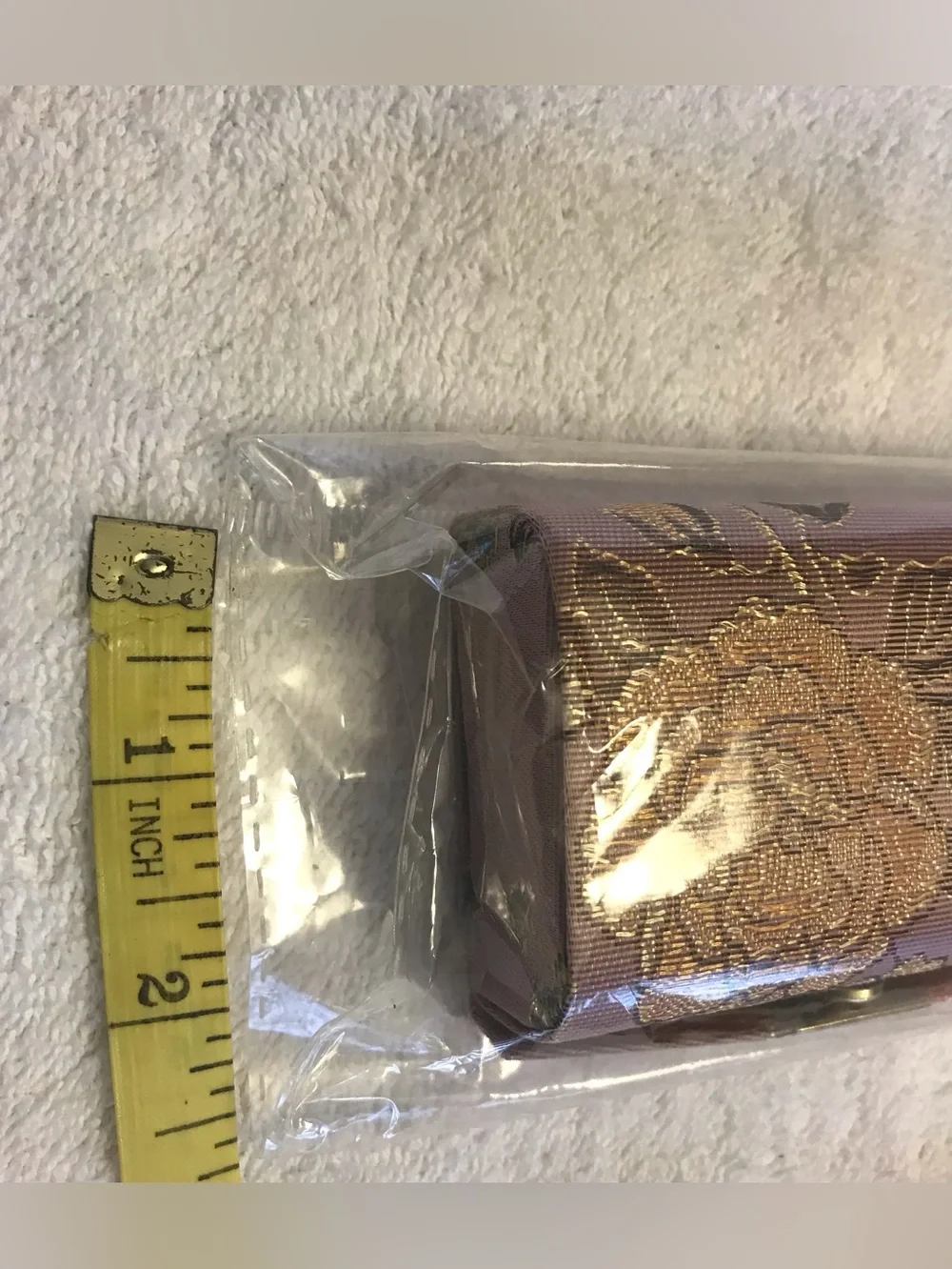 Oriental Brocade Lipstick Case / Holder with Mirror Holds 2 Lipsticks